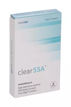 Линзы Clearlab Clear55 А контактные R 8.7 (диоптрия -1,0), 6 шт