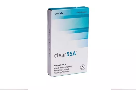 Линзы Clearlab Clear55 А контактные R 8.7 (диоптрия -4,25), 6 шт