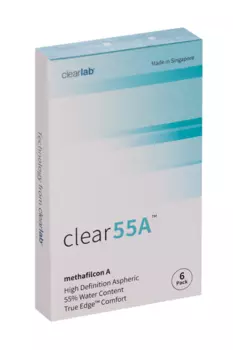 Линзы Clearlab Clear55 А контактные R 8.7 (диоптрия +2,0), 6 шт
