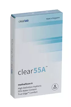 Линзы Clearlab Clear55 А контактные R 8.7 (диоптрия -2,0), 6 шт