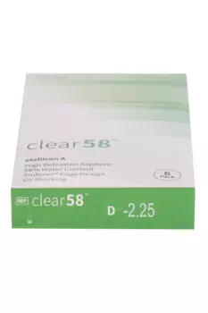 Линзы Clearlab Clear58 контактные R 8.3 (диоптрия -2,25), 6 шт