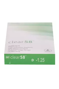 Линзы Clearlab Clear58 контактные R 8.3 (диоптрия -1,25), 6 шт