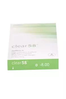 Линзы Clearlab Clear58 контактные R 8.3 (диоптрия -8,0), 6 шт