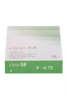 Линзы Clearlab Clear58 контактные R 8.3 (диоптрия -4,75), 6 шт