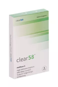Линзы Clearlab Clear58 контактные R 8.3 (диоптрия -6,0), 6 шт