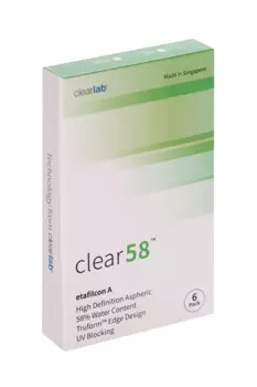 Линзы Clearlab Clear58 контактные R 8.3 (диоптрия -6,5), 6 шт