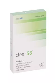 Линзы Clearlab Clear58 контактные R 8.3 (диоптрия -3,75), 6 шт
