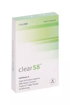 Линзы Clearlab Clear58 контактные R 8.3 (диоптрия -3,0), 6 шт
