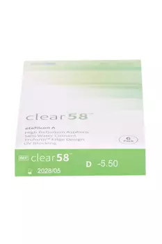 Линзы Clearlab Clear58 контактные R 8.3 (диоптрия -5,5), 6 шт