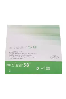 Линзы Clearlab Clear58 контактные R 8.7 (диоптрия +1,0), 6 шт