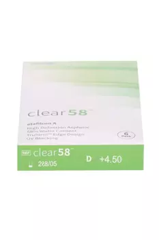 Линзы Clearlab Clear58 контактные R 8.7 (диоптрия +4,5), 6 шт