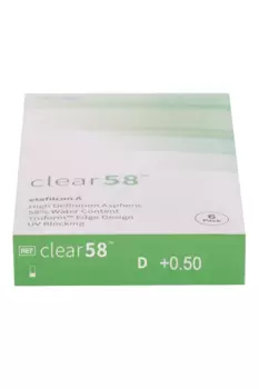 Линзы Clearlab Clear58 контактные R 8.7 (диоптрия +0,5), 6 шт