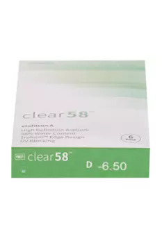 Линзы Clearlab Clear58 контактные R 8.7 (диоптрия -6,5), 6 шт