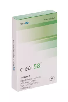 Линзы Clearlab Clear58 контактные R 8.7 (диоптрия -8,0), 6 шт