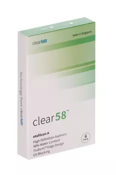 Линзы Clearlab Clear58 контактные R 8.7 (диоптрия -9,0), 6 шт