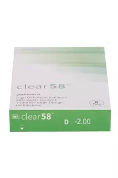 Линзы Clearlab Clear58 контактные R 8.7 (диоптрия -2,0), 6 шт