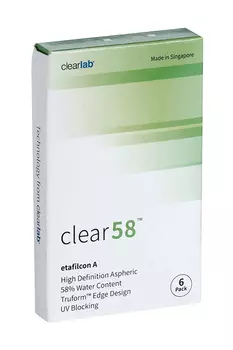Линзы Clearlab Clear58 контактные R 8.7 (диоптрия -3,75), 6 шт