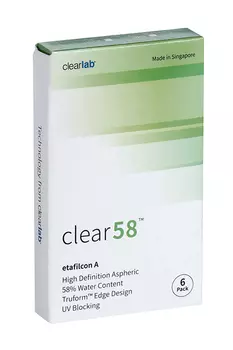 Линзы Clearlab Clear58 контактные R 8.7 (диоптрия -4,0), 6 шт