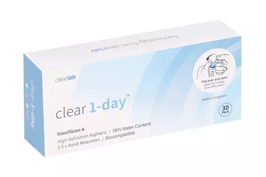 Линзы Clearlab Clear 1-day контактные R 8.7 (диоптрия -7,5), 30 шт