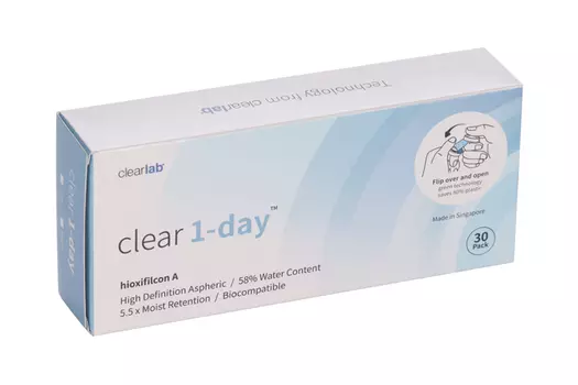 Линзы Clearlab Clear 1-day контактные R 8.8 (диоптрия +5,25), 30 шт