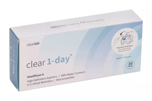 Линзы Clearlab Clear 1-day контактные R 8.8 (диоптрия +4.75), 30 шт