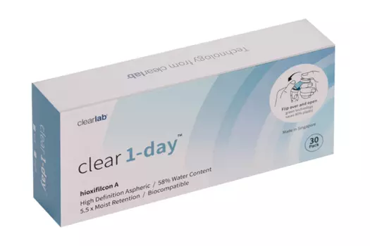 Линзы Clearlab Clear 1-day контактные R 8.7 (диоптрия -0,5), 30 шт