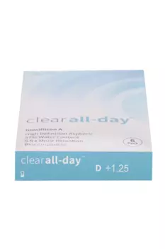 Линзы Clearlab Clear all-day контактные R 8.6 (диоптрия +1,25), 6 шт