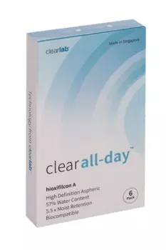 Линзы Clearlab Clear all-day контактные R 8.6 (диоптрия -10,50), 6 шт