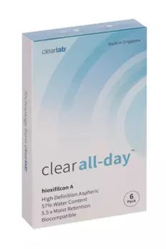 Линзы Clearlab Clear all-day контактные R 8.6 (диоптрия -8,0), 6 шт