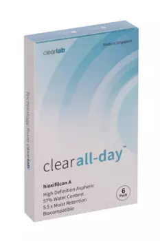 Линзы Clearlab Clear all-day контактные R 8.6 (диоптрия -0,75), 6 шт