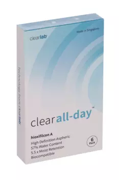 Линзы Clearlab Clear all-day контактные R 8.6 (диоптрия -3,0), 6 шт