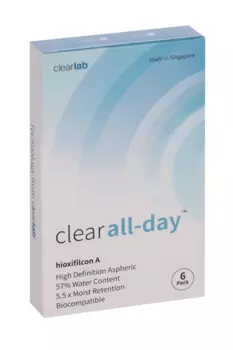 Линзы Clearlab Clear all-day контактные R 8.6 (диоптрия -4,25), 6 шт