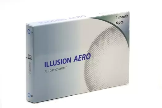 Линзы ILLUSION aero контактные прозрачные 1 месяц -2,0/14.2/8.6/6 шт