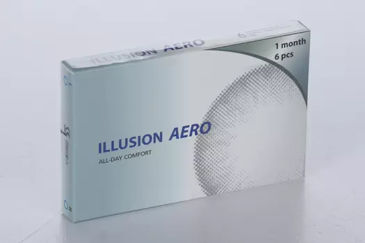 Линзы ILLUSION aero контактные прозрачные 1 месяц -2,5/14.2/8.6/6 шт