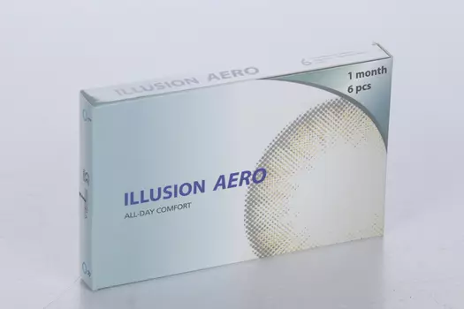 Линзы ILLUSION aero контактные прозрачные 1 месяц -1,75/14.2/8.6/6 шт