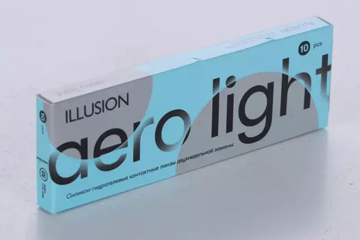 Линзы ILLUSION Aero Light контактные 2 недели (диоптрия -0,5), 10 шт