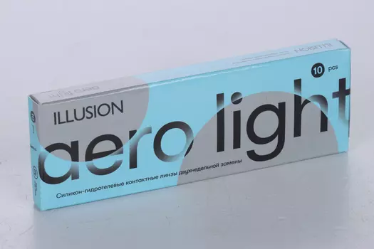 Линзы ILLUSION Aero Light контактные 2 недели (диоптрия -7,0), 10 шт