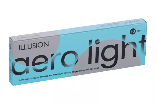 Линзы ILLUSION Aero Light контактные 2 недели (диоптрия -9,0), 10 шт