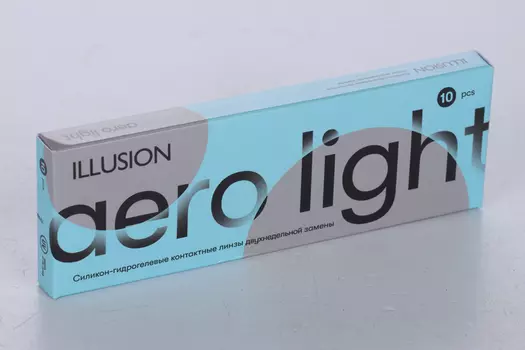 Линзы ILLUSION Aero Light контактные 2 недели (диоптрия -0,75), 10 шт
