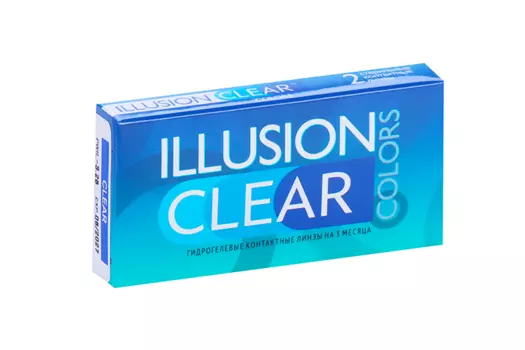 Линзы ILLUSION clear Colors контактные прозрачные 3 месяца -3.25/8.6/2 шт