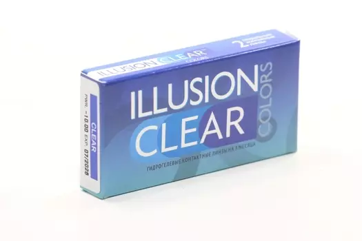 Линзы ILLUSION clear контактные 3 месяца -10.0/14.0/8.6/2 шт