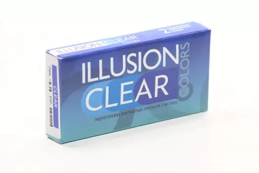Линзы ILLUSION clear контактные 3 месяца -5.75/8.6/2 шт