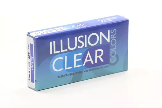Линзы ILLUSION clear контактные прозрачные 3 месяца -0.5/8.6/2 шт