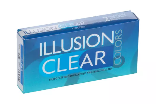Линзы ILLUSION clear контактные прозрачные 3 месяца -5.25/8.6/2 шт