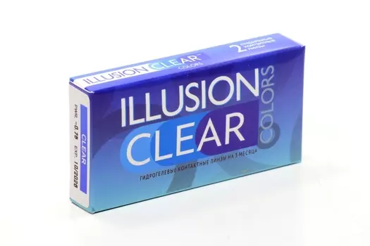 линзы ILLUSION clear контактные прозрачные 3 месяца -0.75/8.6/2 шт