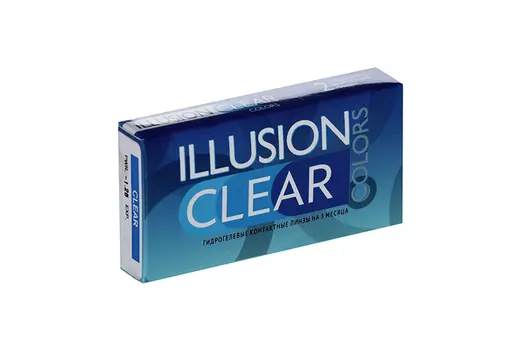 Линзы ILLUSION clear контактные прозрачные 3 месяца -1.25/8.6/2 шт