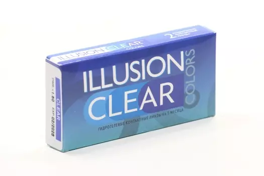 Линзы ILLUSION clear контактные прозрачные 3 месяца -1.5/8.6/2 шт