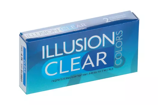 Линзы ILLUSION clear контактные прозрачные 3 месяца -4.25/14/8.6/2 шт