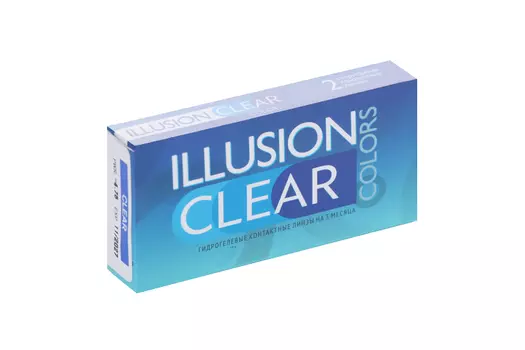 Линзы ILLUSION clear контактные прозрачные 3 месяца -4.75/8.6/2 шт