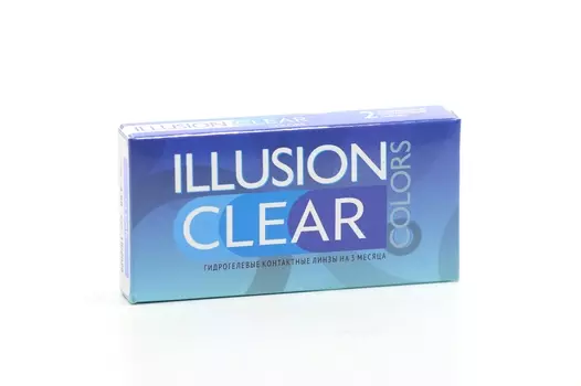 Линзы ILLUSION clear контактные прозрачные 3 месяца -4.5/8.6/2 шт